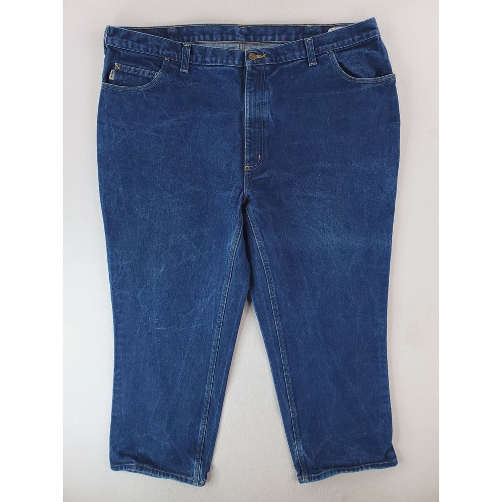 Carhartt Jeans Mens 46x28‎ Blue Relaxed Straight FR  Flame Resistant Work Pants